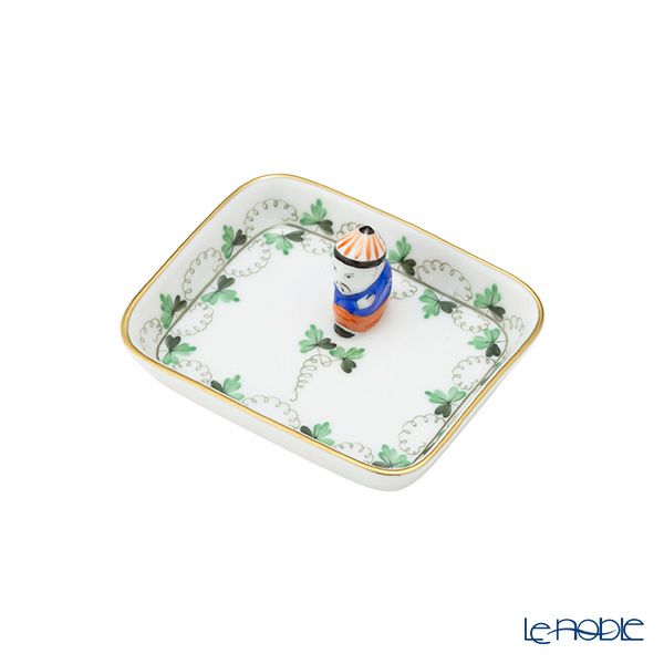 ヘレンド パセリグリーン PE オブロングトレイ マンダリン 8cm 07733-0-21