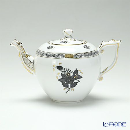 ヘレンド アポニーブラック 00606-0-06 ティーポット ツイスト 800ml