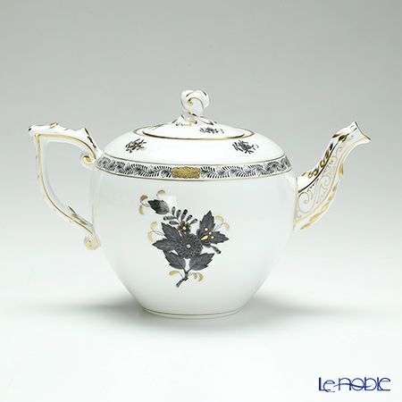 ヘレンド アポニーブラック 00606-0-06 ティーポット ツイスト 800ml