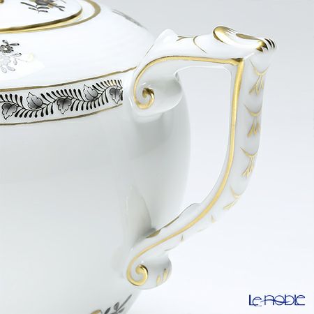 ヘレンド アポニーブラック 00606-0-06 ティーポット ツイスト 800ml