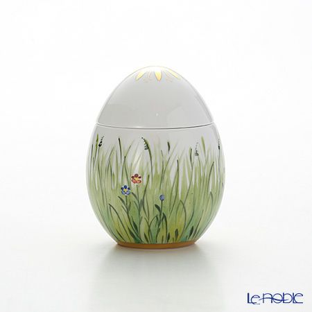 アウガルテン（AUGARTEN） スプリング グリーンメドウ＆フラワー（5504） エッグボックススタンド 8cm（606）