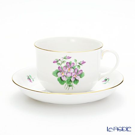 アウガルテン（AUGARTEN） バイオレットブーケ（5600） コーヒーカップ＆ソーサー 200ml （001シューベルトシェイプ）