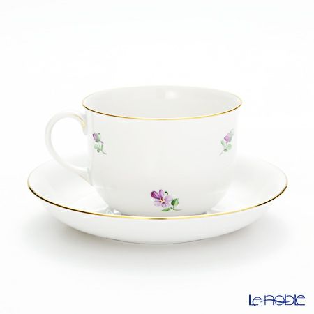 アウガルテン（AUGARTEN） バイオレットブーケ（5600） コーヒーカップ＆ソーサー 200ml （001シューベルトシェイプ）