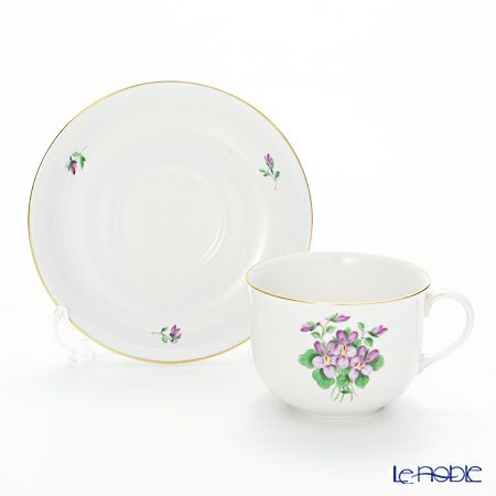 アウガルテン（AUGARTEN） バイオレットブーケ（5600） コーヒーカップ＆ソーサー 200ml （001シューベルトシェイプ）