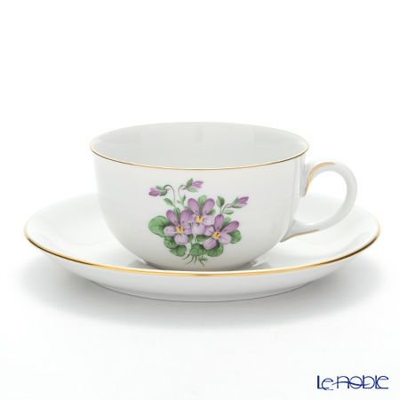 アウガルテン（AUGARTEN） バイオレットブーケ（5600） ティーカップ＆ソーサー（S） 200ml（001シューベルトシェイプ）