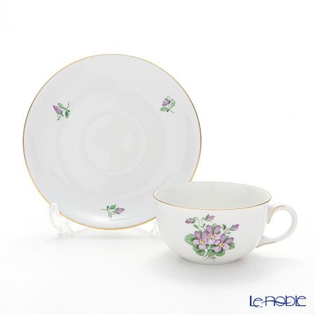 アウガルテン（AUGARTEN） バイオレットブーケ（5600） ティーカップ＆ソーサー（S） 200ml（001シューベルトシェイプ）