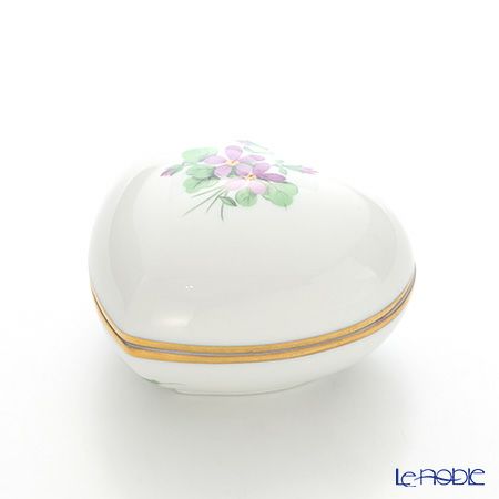 アウガルテン（AUGARTEN） バイオレットブーケ（5600） ハートボックス 7×7cm（860）