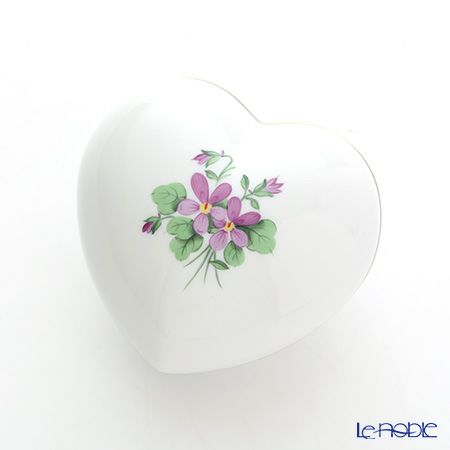 アウガルテン（AUGARTEN） バイオレットブーケ（5600） ハートボックス 7×7cm（860）