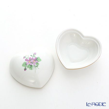 アウガルテン（AUGARTEN） バイオレットブーケ（5600） ハートボックス 7×7cm（860）