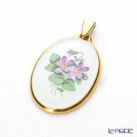 アウガルテン（AUGARTEN） バイオレットブーケ（5600） ペンダント（金縁）（753）