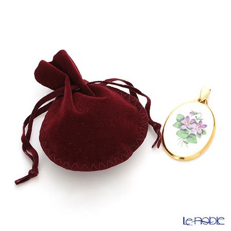 アウガルテン（AUGARTEN） バイオレットブーケ（5600） ペンダント（金縁）（753）