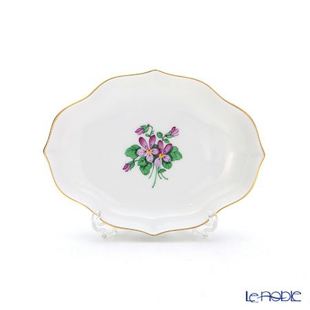 アウガルテン（AUGARTEN） バイオレットブーケ（5600） オーバルディッシュ 12×9.5cm（070）