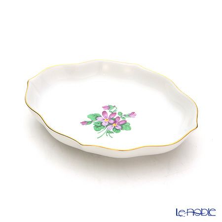 アウガルテン（AUGARTEN） バイオレットブーケ（5600） オーバルディッシュ 12×9.5cm（070）