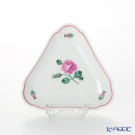 アウガルテン（AUGARTEN） オールドウィンナーローズ（5784） トライアングルディッシュ 10.4cm
