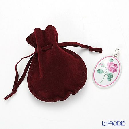 アウガルテン（AUGARTEN） オールドウィンナーローズ（5784） ピンクライン ペンダント（銀金具）