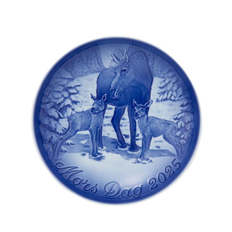 ビングオーグレンダール（Bing＆Grondahl） マザーズデイプレート 2025年／令和7年 「Cow Moose with Calves ヘラジカの親子」 15cm 1074929