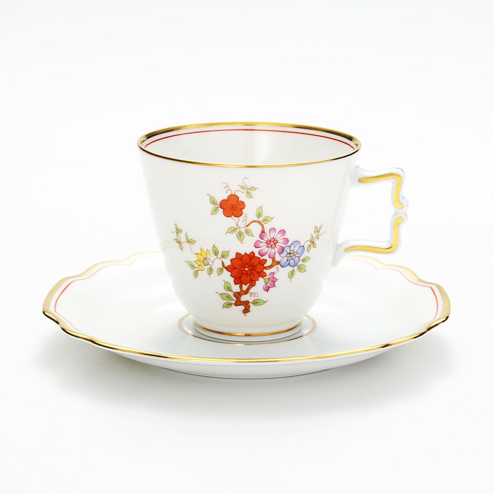 アウガルテン（AUGARTEN） カラフルシノワズリ（5849） コーヒーカップ＆ソーサー 200ml（114ヴェルヴェデーレシェイプ）