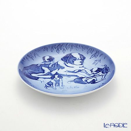 ビングオーグレンダール（Bing＆Grondahl） マザーズデイプレート 35周年記念 SKT.Bernhard Dog With Puppies