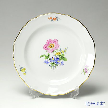 マイセン（Meissen） ベーシックフラワー（三つ花） 060110／00501／13 プレート 18cm Motiv No.13 野ばら