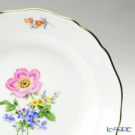 マイセン（Meissen） ベーシックフラワー（三つ花） 060110／00501／13 プレート 18cm Motiv No.13 野ばら