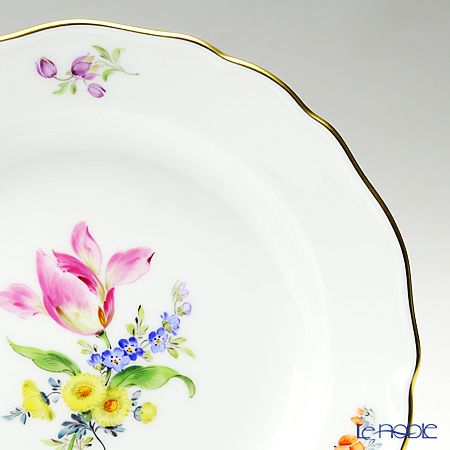 マイセン（Meissen） ベーシックフラワー（三つ花） 060110／00501／33 プレート 18cm Motiv No.33 チューリップ