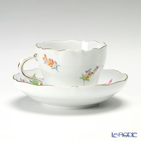 マイセン（Meissen） ベーシックフラワー（三つ花） 060110／00582／01 コーヒーカップ＆ソーサー 200ml Motiv No.1 アネモネ