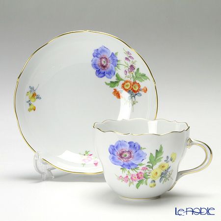 マイセン（Meissen） ベーシックフラワー（三つ花） 060110／00582／01 コーヒーカップ＆ソーサー 200ml Motiv No.1 アネモネ