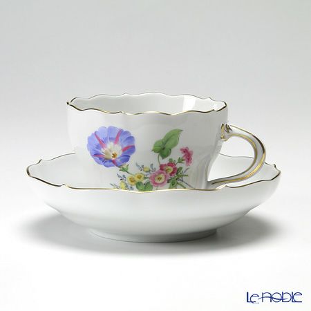 マイセン（Meissen） ベーシックフラワー（三つ花） 060110／00582／06 コーヒーカップ＆ソーサー 200ml Motiv No.6 ヒルガオ