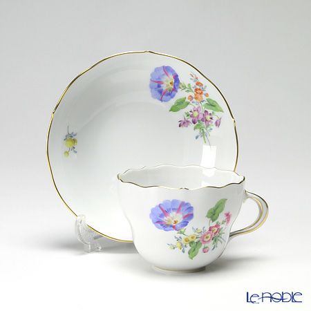マイセン（Meissen） ベーシックフラワー（三つ花） 060110／00582／06 コーヒーカップ＆ソーサー 200ml Motiv No.6 ヒルガオ