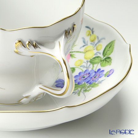 マイセン（Meissen） ベーシックフラワー（三つ花） 060110／00582／13 コーヒーカップ＆ソーサー 200ml Motiv No.13 野バラ