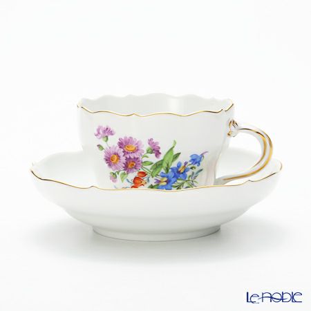 マイセン（Meissen） ベーシックフラワー（三つ花） 060110／00582／14 コーヒーカップ＆ソーサー 200ml Motiv No.14 アスター