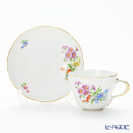 マイセン（Meissen） ベーシックフラワー（三つ花） 060110／00582／14 コーヒーカップ＆ソーサー 200ml Motiv No.14 アスター