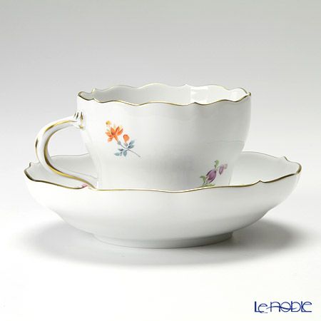 マイセン（Meissen） ベーシックフラワー（三つ花） 060110／00582／17 コーヒーカップ＆ソーサー 200ml Motiv No.17 矢車菊