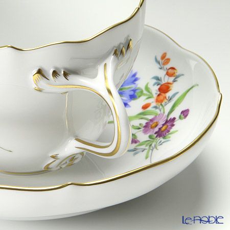 マイセン（Meissen） ベーシックフラワー（三つ花） 060110／00582／17 コーヒーカップ＆ソーサー 200ml Motiv No.17 矢車菊