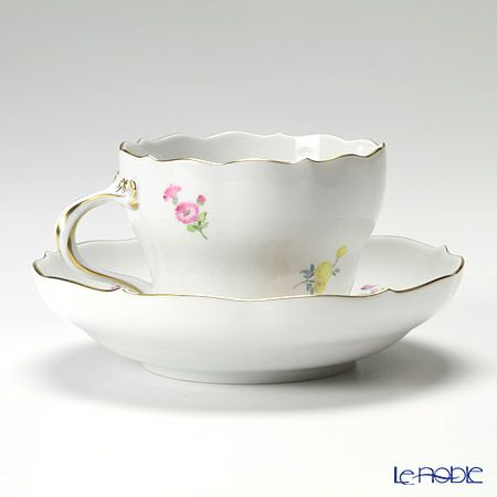 マイセン（Meissen） ベーシックフラワー（三つ花） 060110／00582／18 コーヒーカップ＆ソーサー 200ml Motiv No.18 キンレンカ