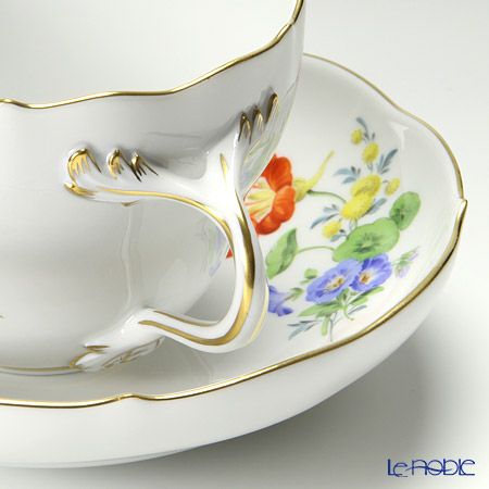 マイセン（Meissen） ベーシックフラワー（三つ花） 060110／00582／18 コーヒーカップ＆ソーサー 200ml Motiv No.18 キンレンカ