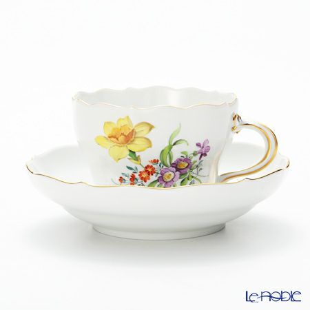 マイセン（Meissen） ベーシックフラワー（三つ花） 060110／00582／26 コーヒーカップ＆ソーサー 200ml Motiv No.26 スイセン