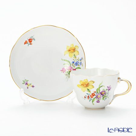 マイセン（Meissen） ベーシックフラワー（三つ花） 060110／00582／26 コーヒーカップ＆ソーサー 200ml Motiv No.26 スイセン
