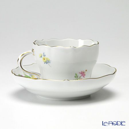 マイセン（Meissen） ベーシックフラワー（三つ花） 060110／00582／34 コーヒーカップ＆ソーサー 200ml Motiv No.34 スミレ