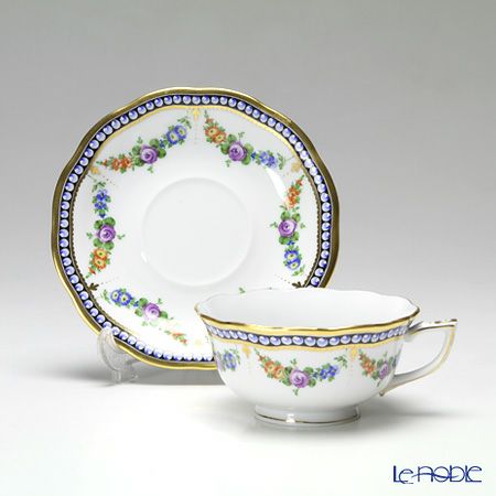 ヘレンド 真珠の首飾 GPN 20734-0-00／20724 ティーカップ＆ソーサー（ロウ）