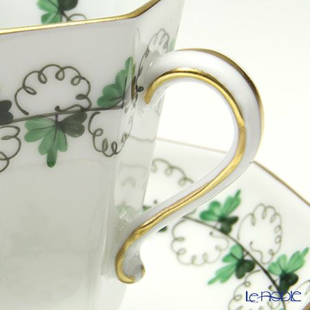 ヘレンド パセリグリーン PE 04307-0-00 モカカップ＆ソーサー（オクタゴナル）