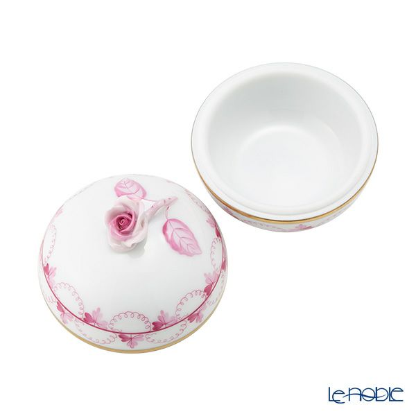 ヘレンド パセリピンク PEP ラウンドボックス（ローズ） 06033-0-09