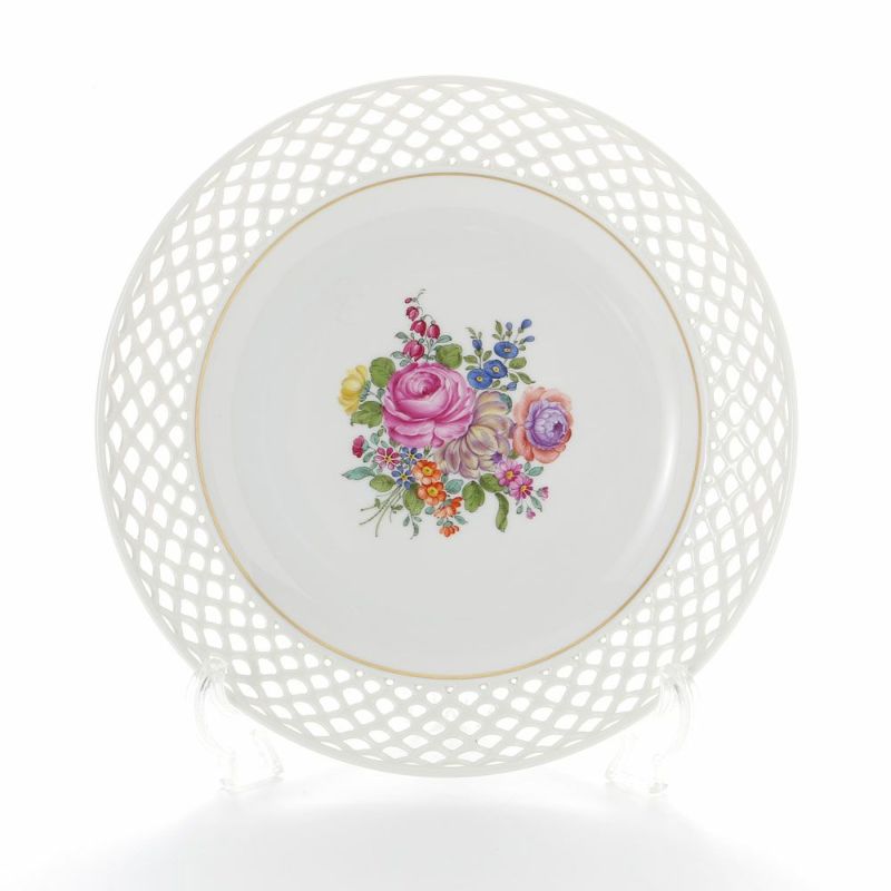 アウガルテン（AUGARTEN） リッチブーケ（6418） 透し皿 ラウンド（826）