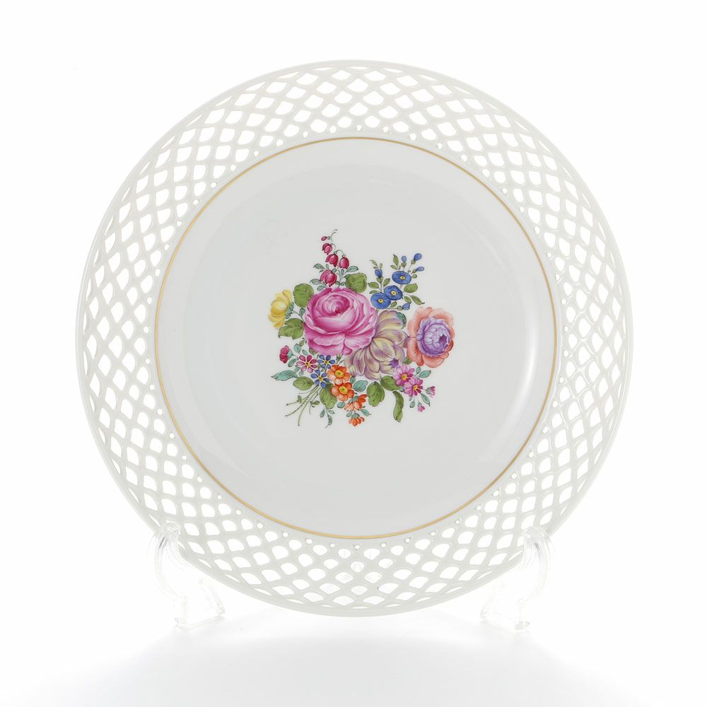 アウガルテン（AUGARTEN） リッチブーケ（6418） 透し皿 ラウンド（826）