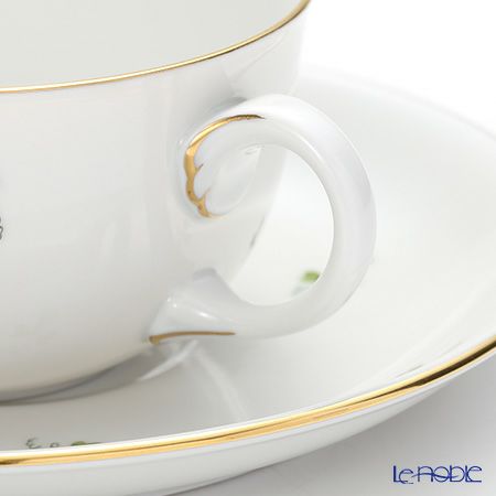 アウガルテン（AUGARTEN） スキャタードグレープリーブス（6490） ティーカップ＆ソーサー（S）200ml（001シューベルトシェイプ）