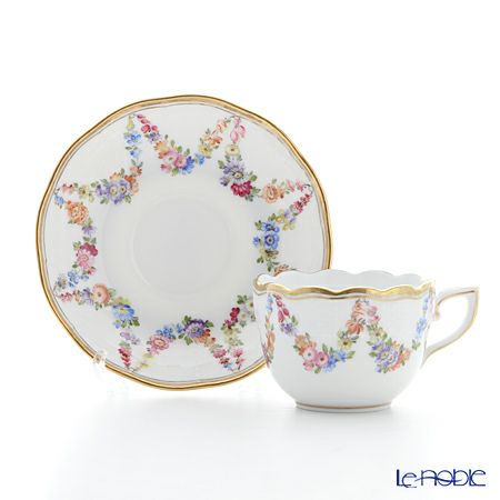 ヘレンド リヒテンシュタインガーランド LTG 00711-0-00 モカカップ＆ソーサー 100ml