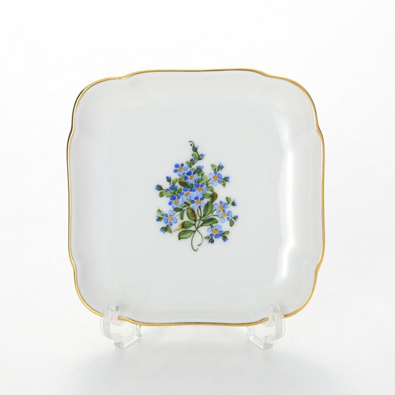 アウガルテン（AUGARTEN） 忘れな草（6690） スクエアディッシュ 9×9cm（110）