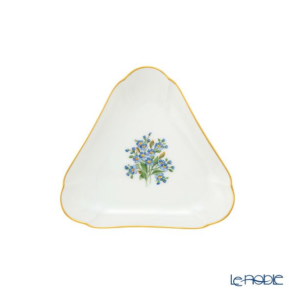 アウガルテン（AUGARTEN） 忘れな草（6690） トライアングルディッシュ 10.4cm