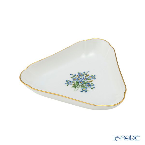 アウガルテン（AUGARTEN） 忘れな草（6690） トライアングルディッシュ 10.4cm