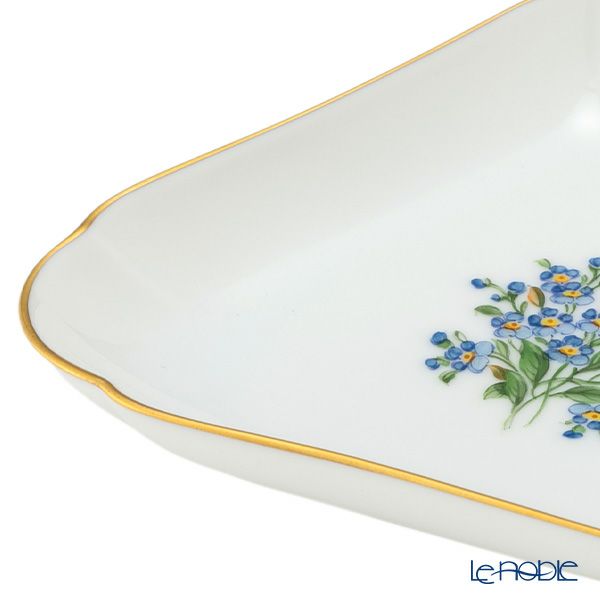 アウガルテン（AUGARTEN） 忘れな草（6690） トライアングルディッシュ 10.4cm